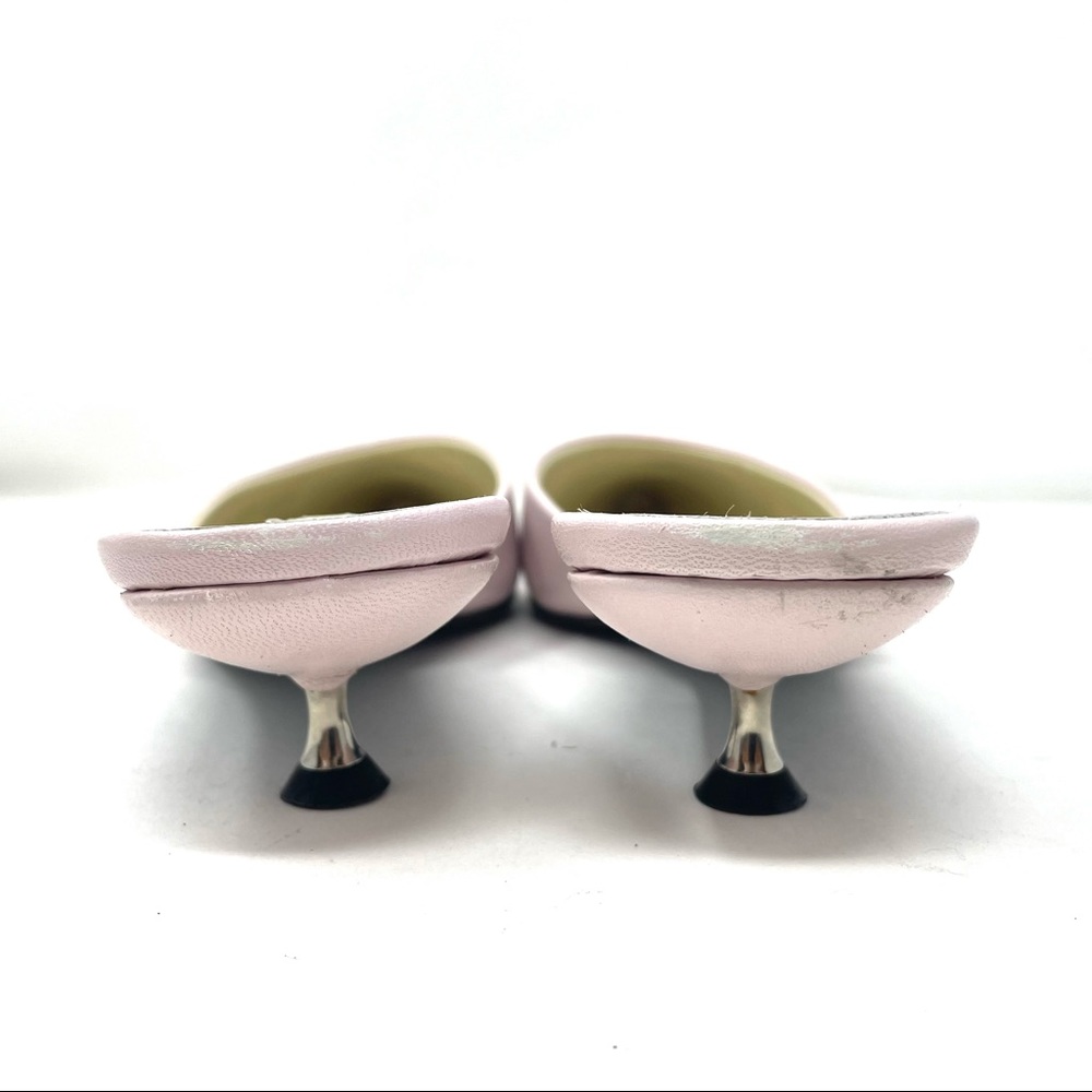 BARNEYS NEW YORK pink kitten heel mules, made in Italy, size 39 - Picture 9 of 13